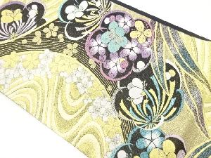 流水に梅模様織出し袋帯